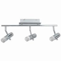 Strahler Garda 3-Flammig L: 46 cm - Klar/Chromfarben, Basics, Kunststoff/Metall (8,5/17cm) - Näve