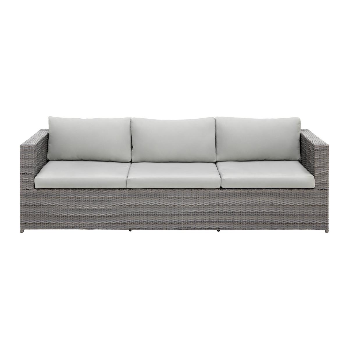 TERASOVÁ SEDACÍ SOUPRAVA CORUNA - světle šedá/tmavě šedá, Moderní, kov/textil - Modern Living