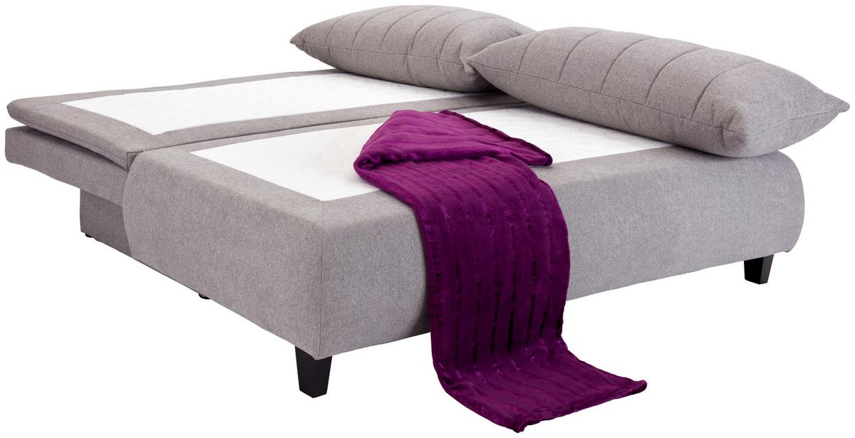 POHOVKA BOXSPRING MARINO - čierna/svetlosivá, Modern, drevo/textil (208/102/96cm) - Luca Bessoni
