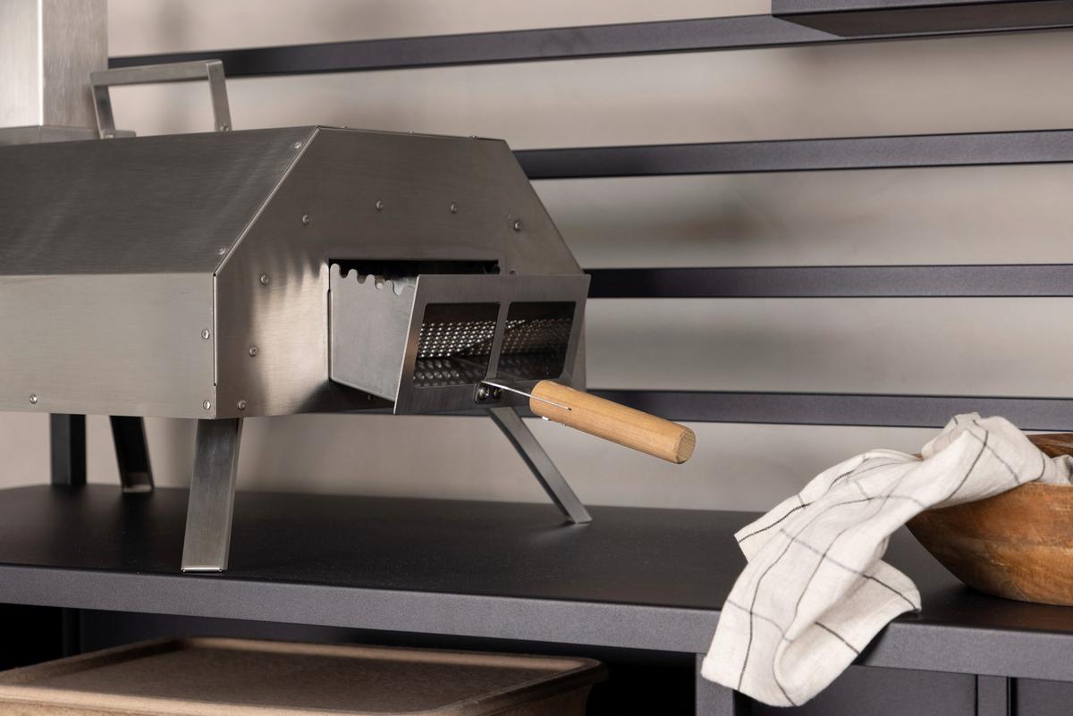 Pizzaofen Hamnå - Silberfarben, KONVENTIONELL, Metall (76,4/68,1/40cm) - Gardenson