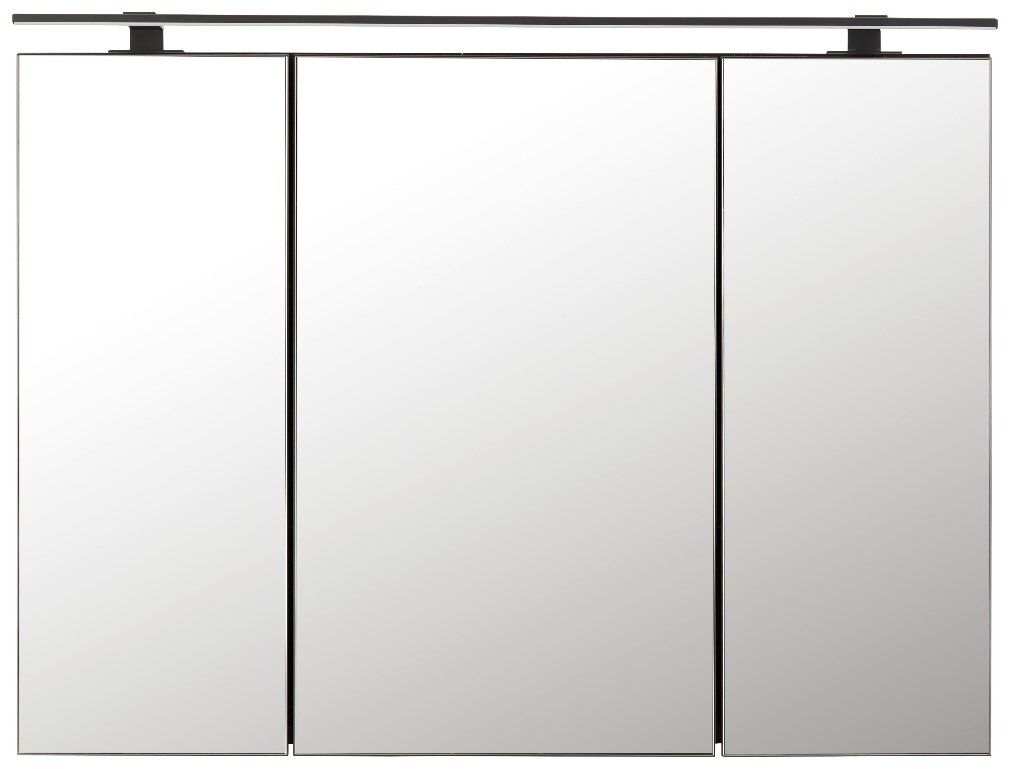 Zrcadlová skříňka TIMBER -EXKLUSIV- - Moderní, kov/kompozitní dřevo (90/65/20cm) - Premium Living