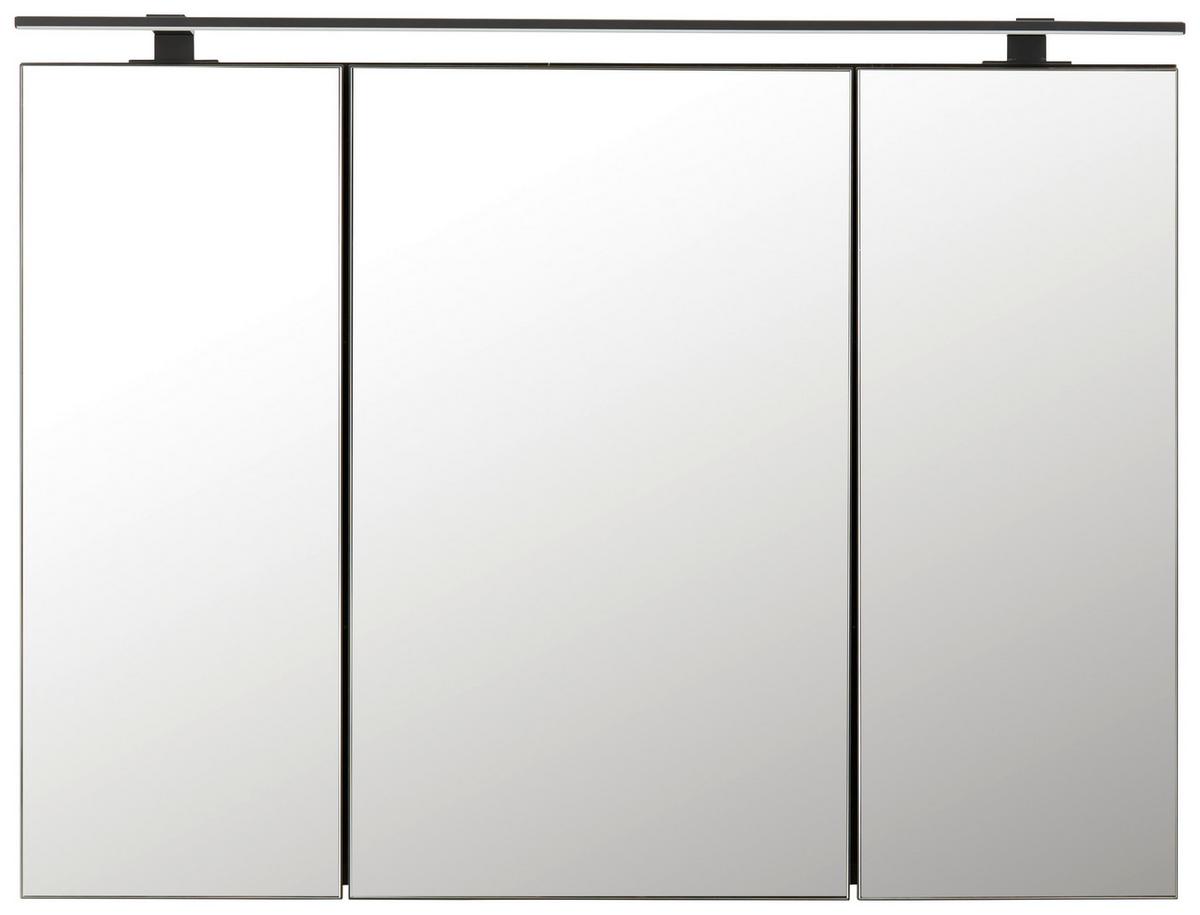 Zrcadlová skříňka TIMBER -EXKLUSIV- - Moderní, kov/kompozitní dřevo (90/65/20cm) - Premium Living