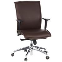 Drehstuhl Murano 10 Dunkelbraun - Dunkelbraun/Schwarz, MODERN, Leder/Kunststoff (59/117/51cm) - MID.YOU