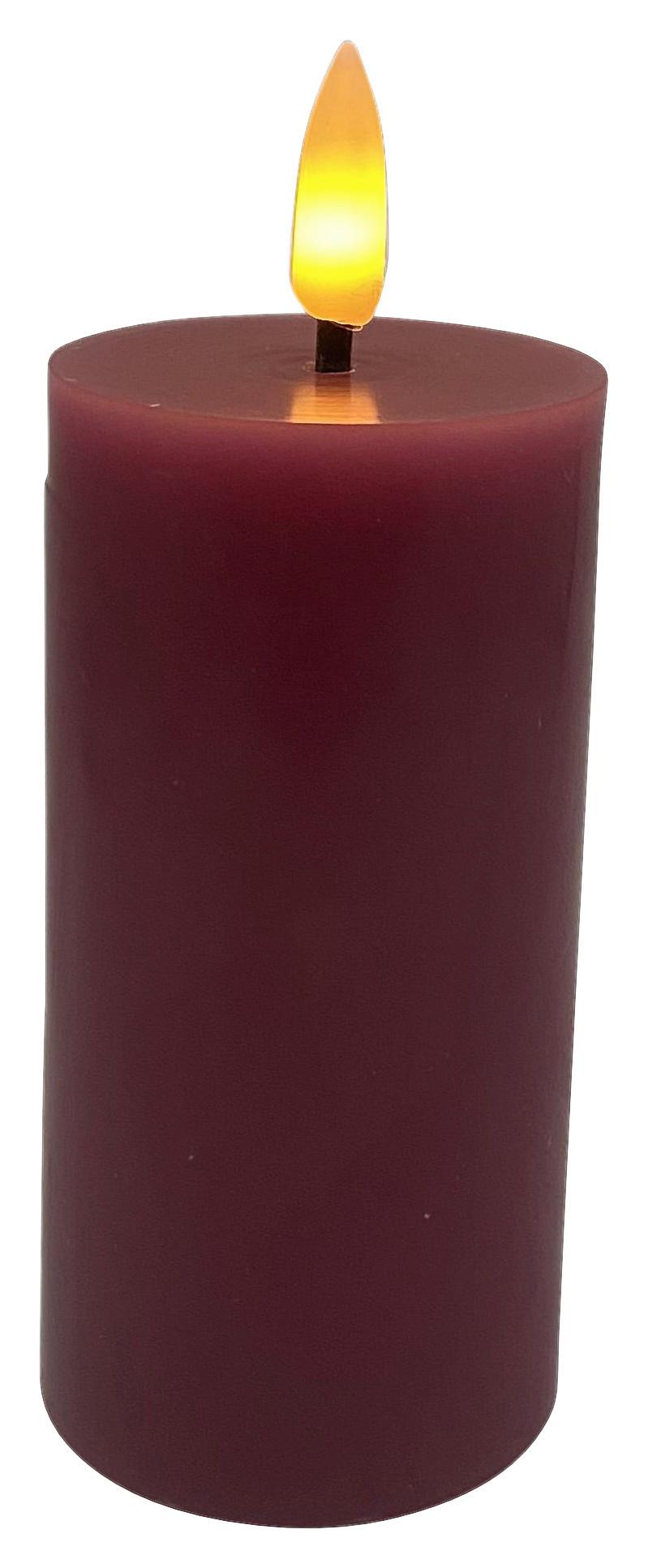 LED svíčka SHINY - světle fialová, Konvenční, plast/přírodní materiály (5/10cm) - Modern Living
