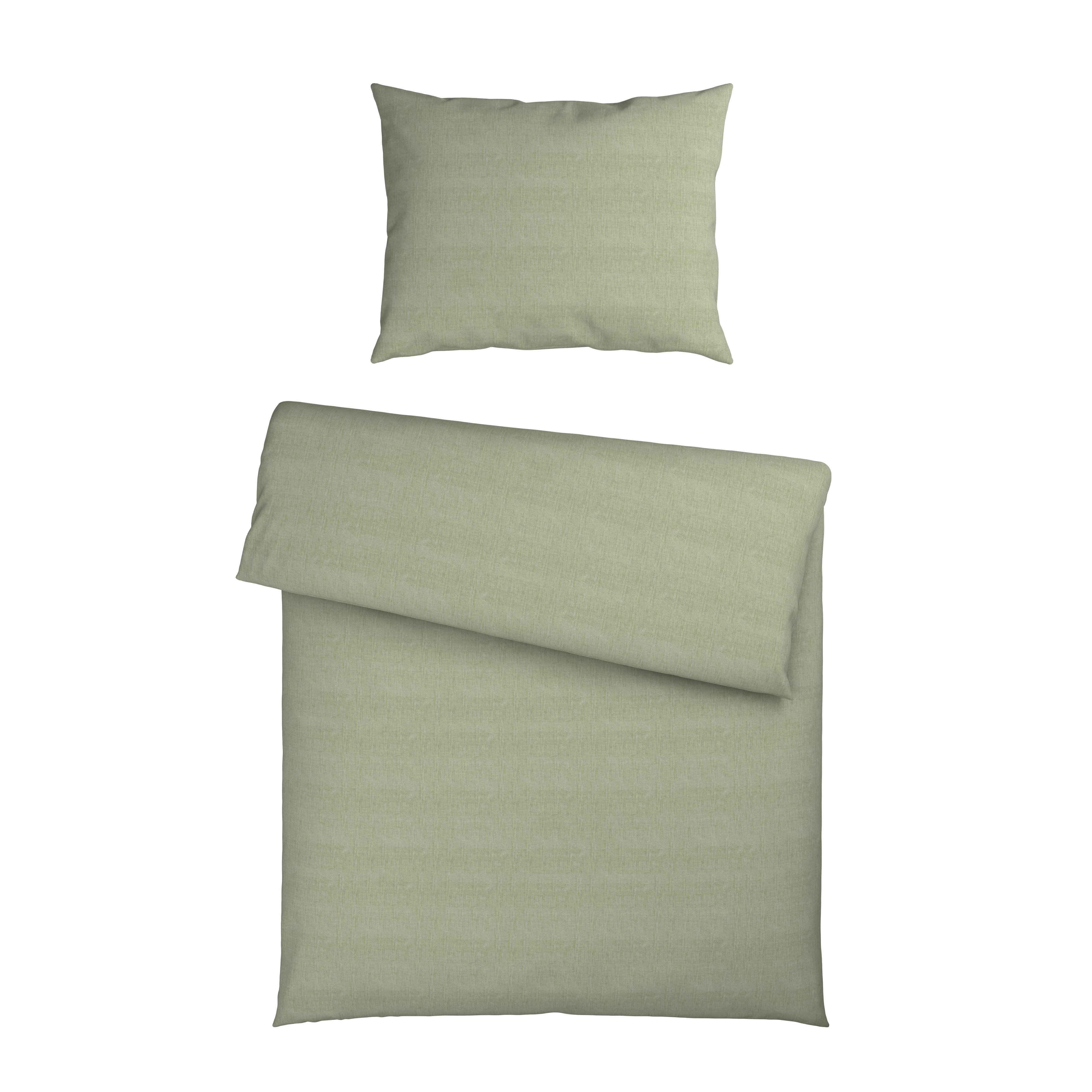 POVLEČENÍ TY, ca. 70x90/140x200cm - šalvějově zelená, textil (140/200cm) - Mömax
