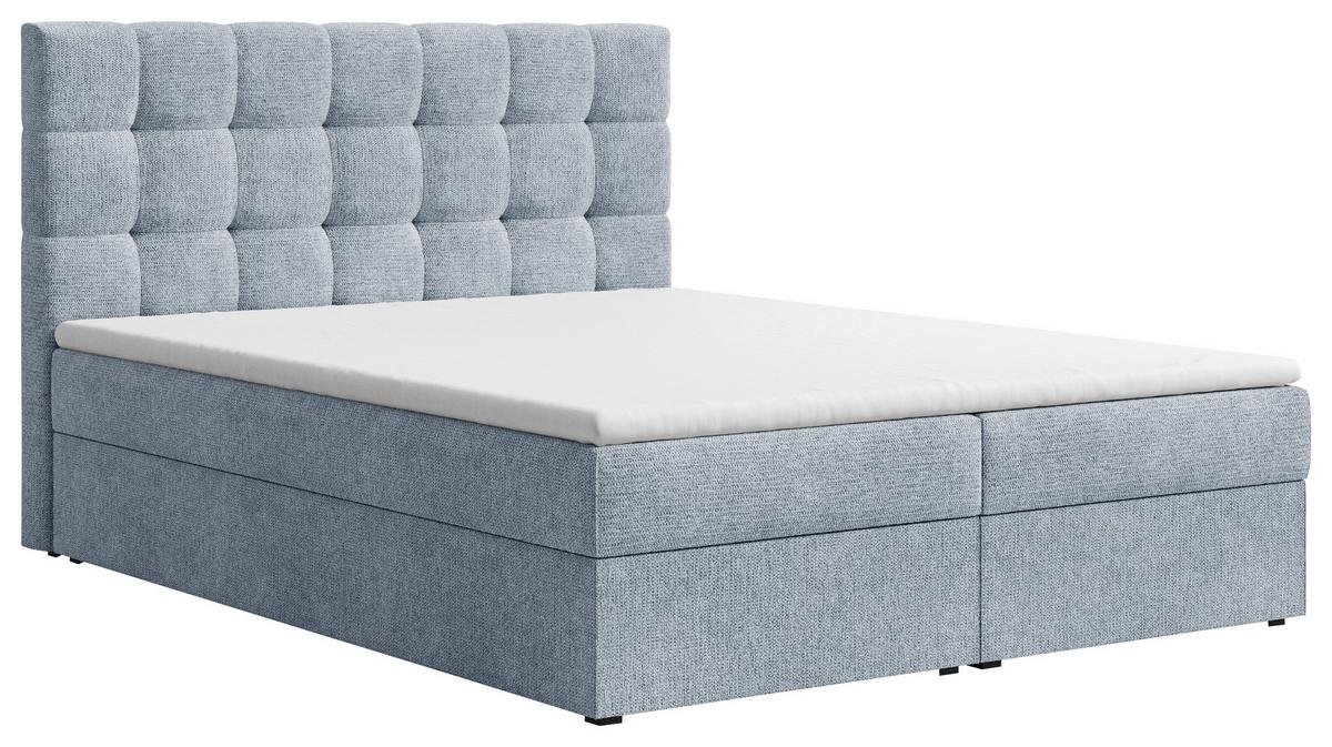 BOXBETT Oslo Blau 140x200cm - Blau/Schwarz, MODERN, Holz/Kunststoff (140/200cm) - MID.YOU