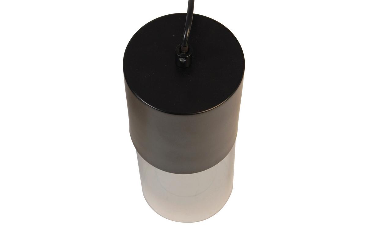 Hängeleuchte Monaco - Graubraun, Trend, Glas/Metall (80,5/10/150cm) - Novel