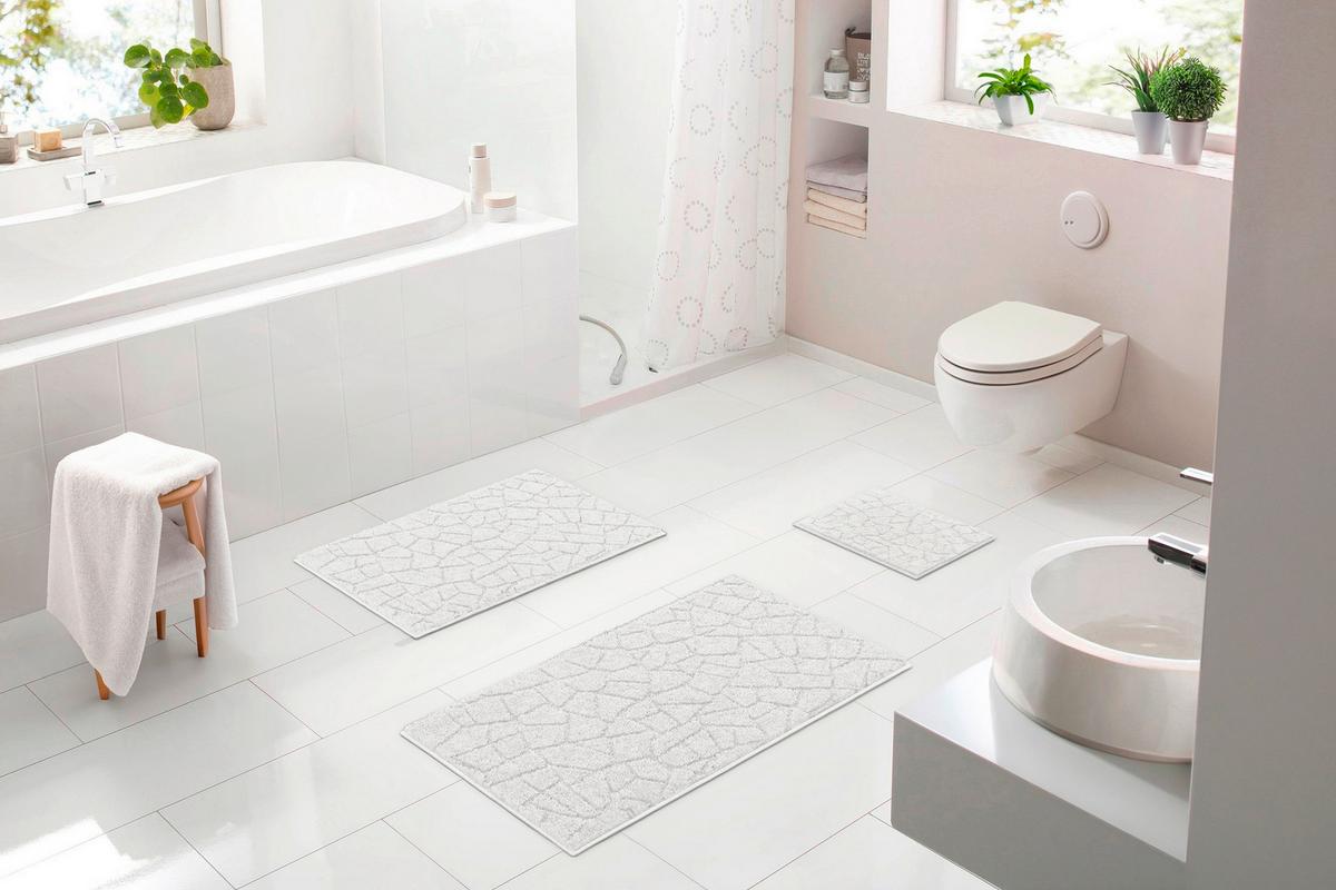 Badematte Terazzo - Naturfarben, Basics, Textil (60/90cm) - Grund