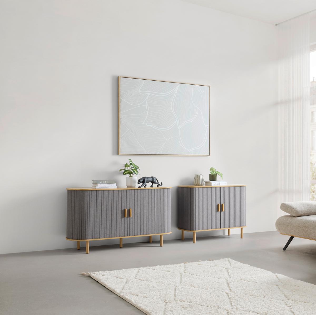 KOMODA ARVID -EXKLUSIV- - sivá/prírodná farba, Modern, drevo/kompozitné drevo (100/75/40cm) - Mömax