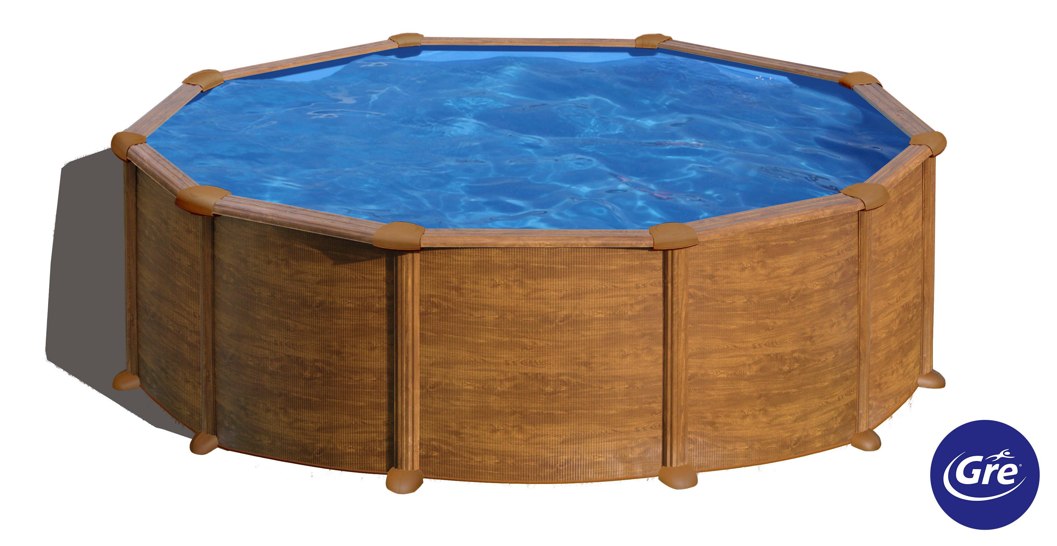 Pool-Set Mauritius - Braun, KONVENTIONELL, Metall (460/132cm) - Gre