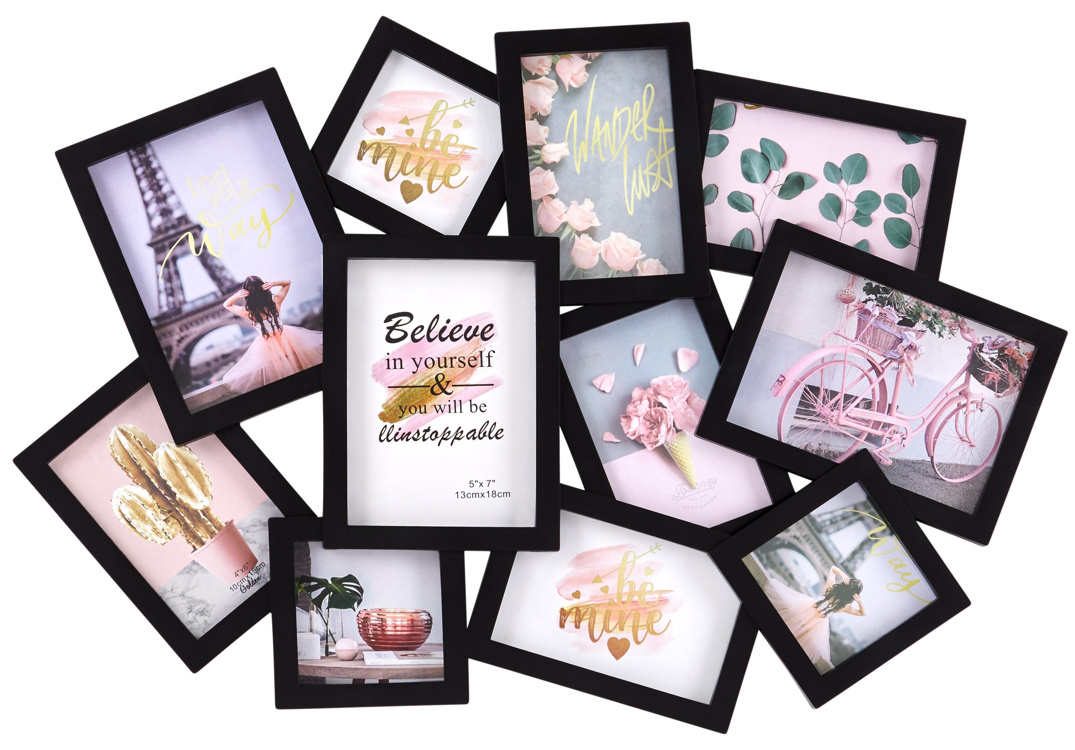 Kollagén Képkeret Albesa - Fekete, modern, Karton/Papír (63/42/2cm) - Luca Bessoni