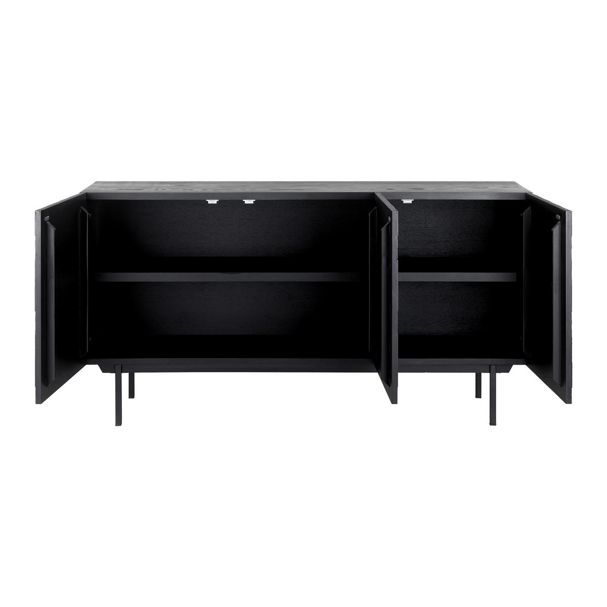 Komoda ROMA čierna - čierna, Modern, kov/drevo (150/78/40cm) - Bessagi Home