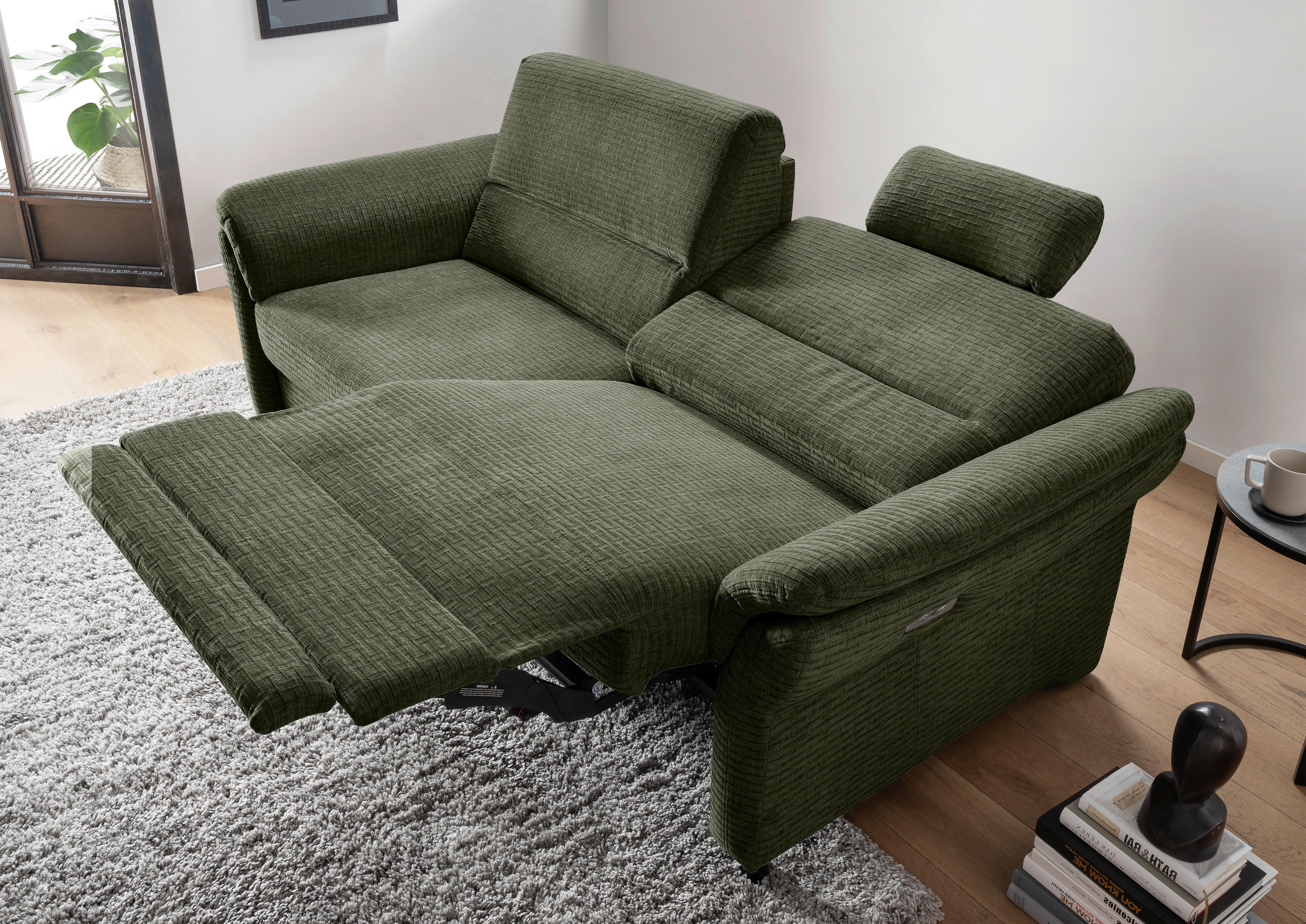 3-Sitzer-Sofa Cavoli, Olivgrün R B: 192 cm - Schwarz/Olivgrün, MODERN, Textil (192/90/89cm) - Livetastic