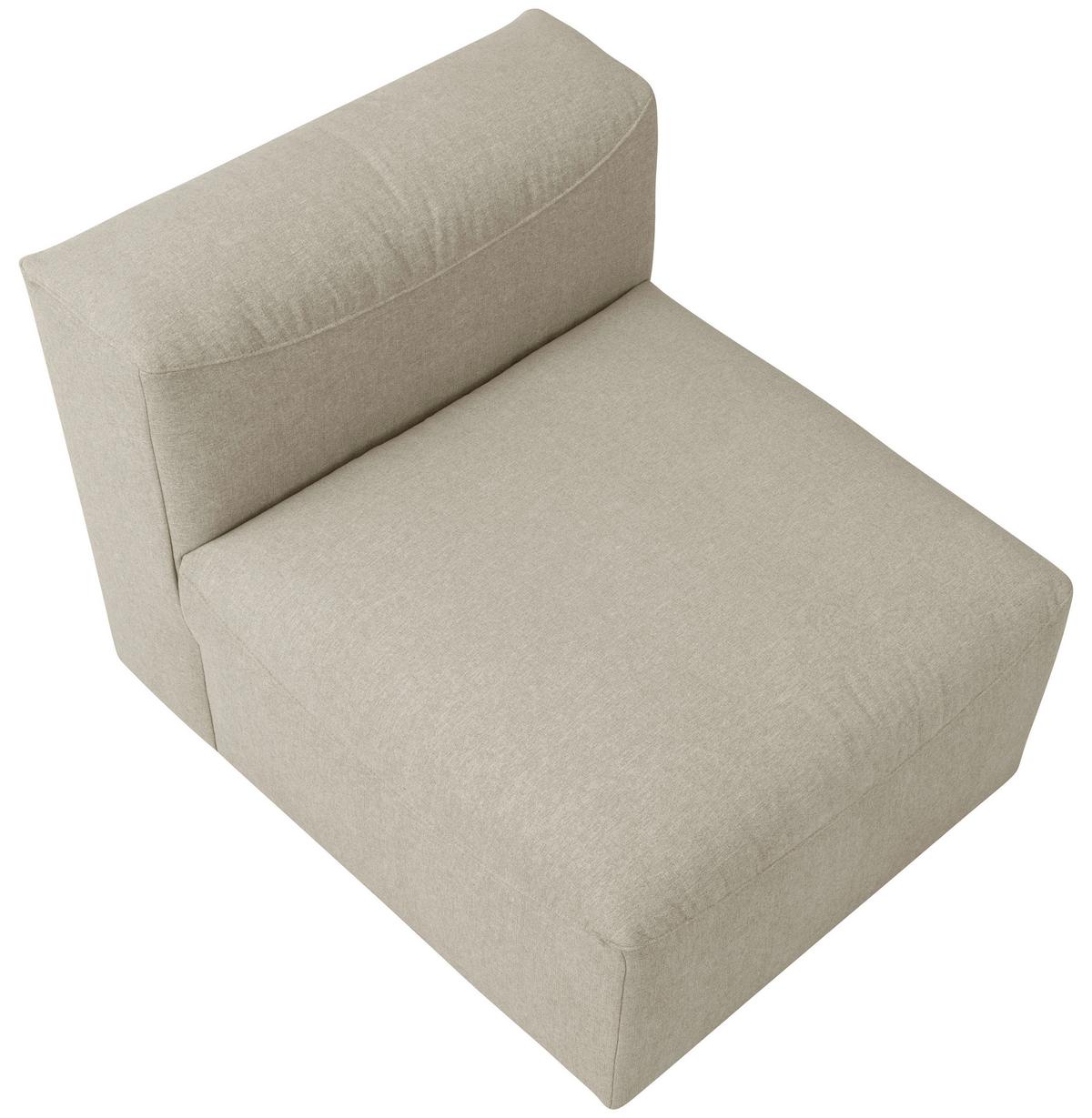 Sofaelement Lena Creme Flachgewebe - Creme, Design, Textil (75/73/100cm) - Max Winzer