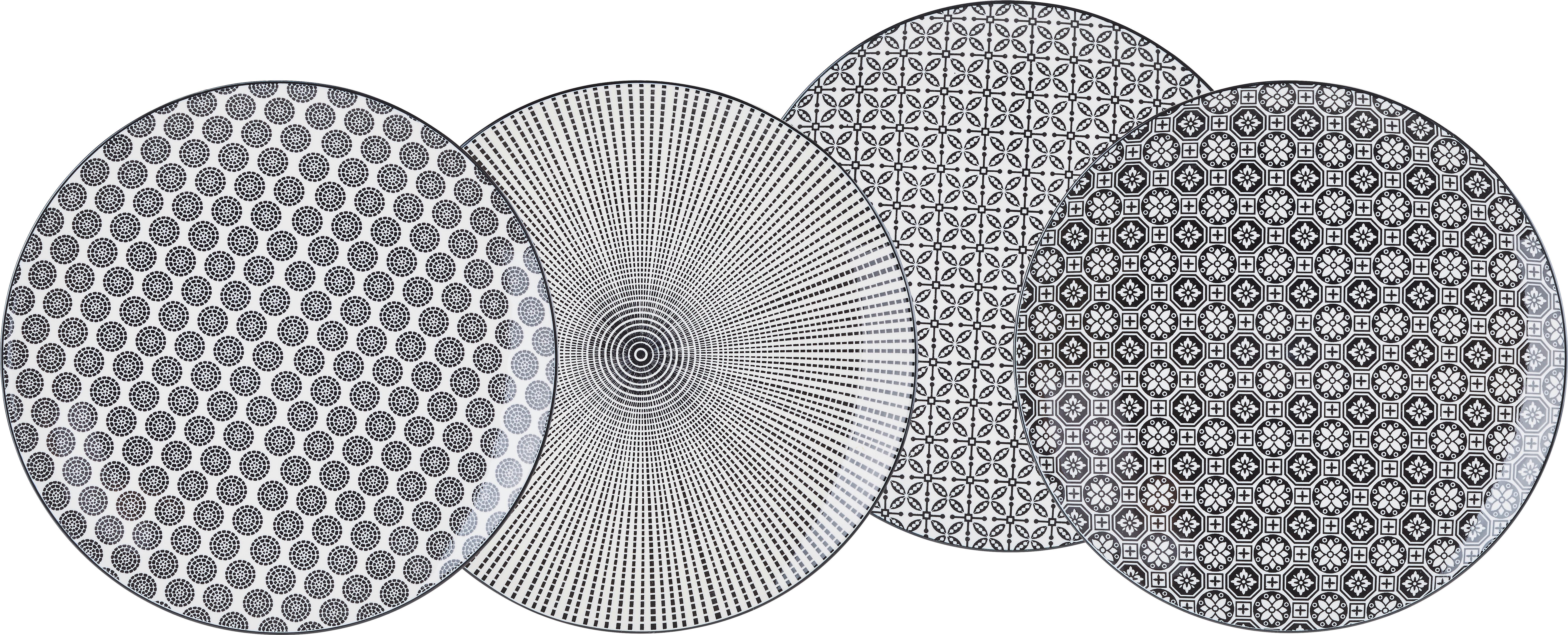 DEZERTNÍ TALÍŘEK Shiva - bílá/černá, Lifestyle, keramika (21cm) - Modern Living