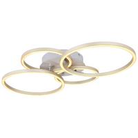 LED-Deckenleuchte Kendy L: 65,5 cm - Opal/Nickelfarben, Basics, Kunststoff/Metall (65,5/40,6/7,5cm) - Globo