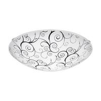 DECKENLEUCHTE 96117_MARGITTA 1 - Schwarz/Weiß, KONVENTIONELL, Glas/Metall (31,5/9,5cm) - Eglo