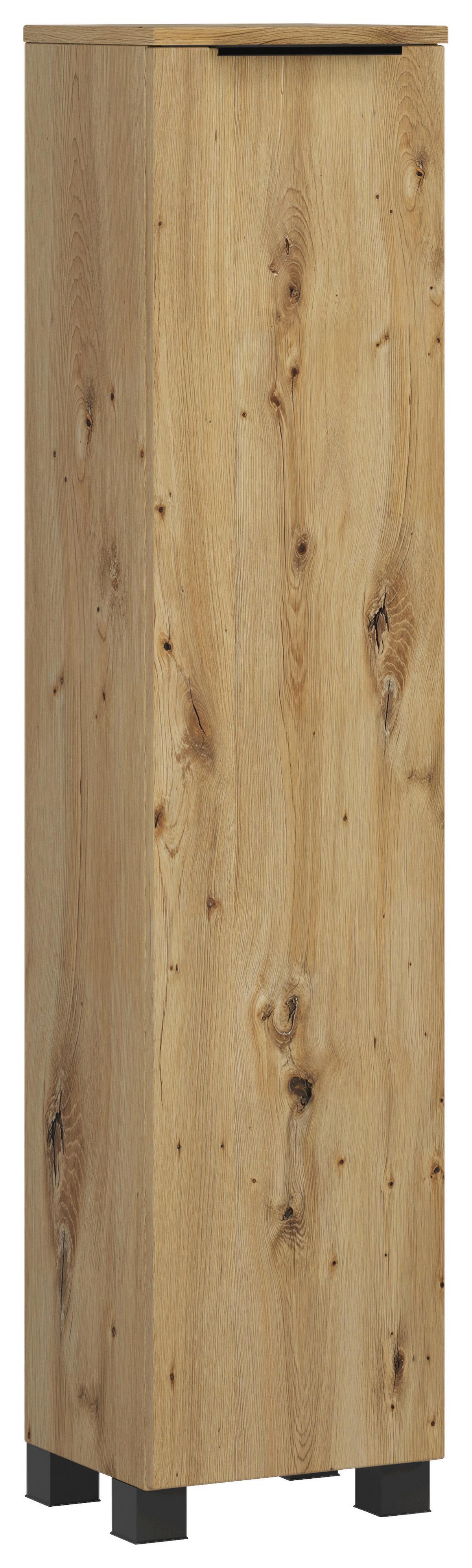 Midischrank Sevilla Eiche Artisan Dekor - Schwarz/Eiche Artisan, MODERN, Holzwerkstoff (30/130/35cm) - Held