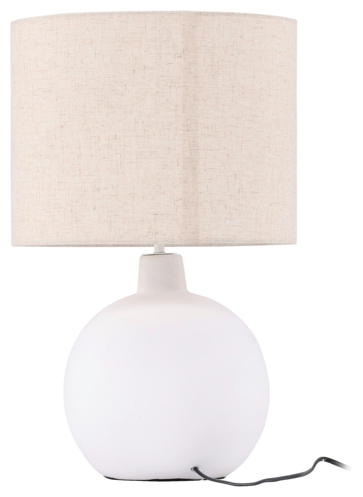 Tischleuchte Torcello - Beige/Weiß, Basics, Textil/Stein (32/51/32cm) - P & B