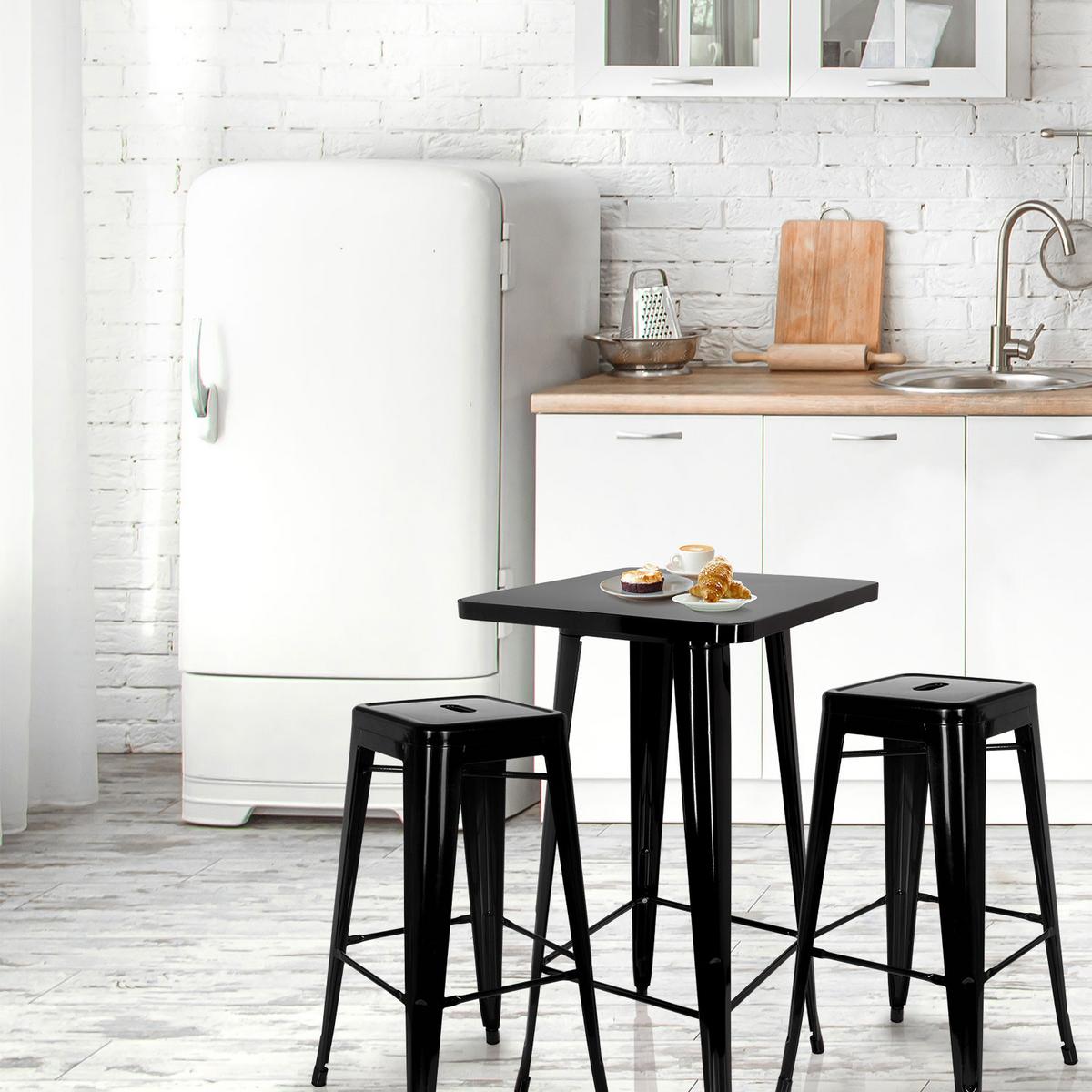 Bartisch Vantaggio Schwarz, L: 60 Cm - Schwarz, Basics, Metall (60/60/103,5cm) - MID.YOU