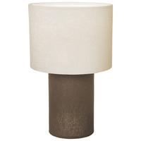 Stolní svítidlo BULGI1 - přírodní barvy/šedavě hnědá, Konvenční, kov/textil (20/30cm)