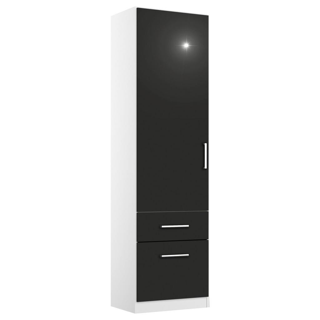 Drehtürenschrank 47 cm Berlin Weiß/Grau