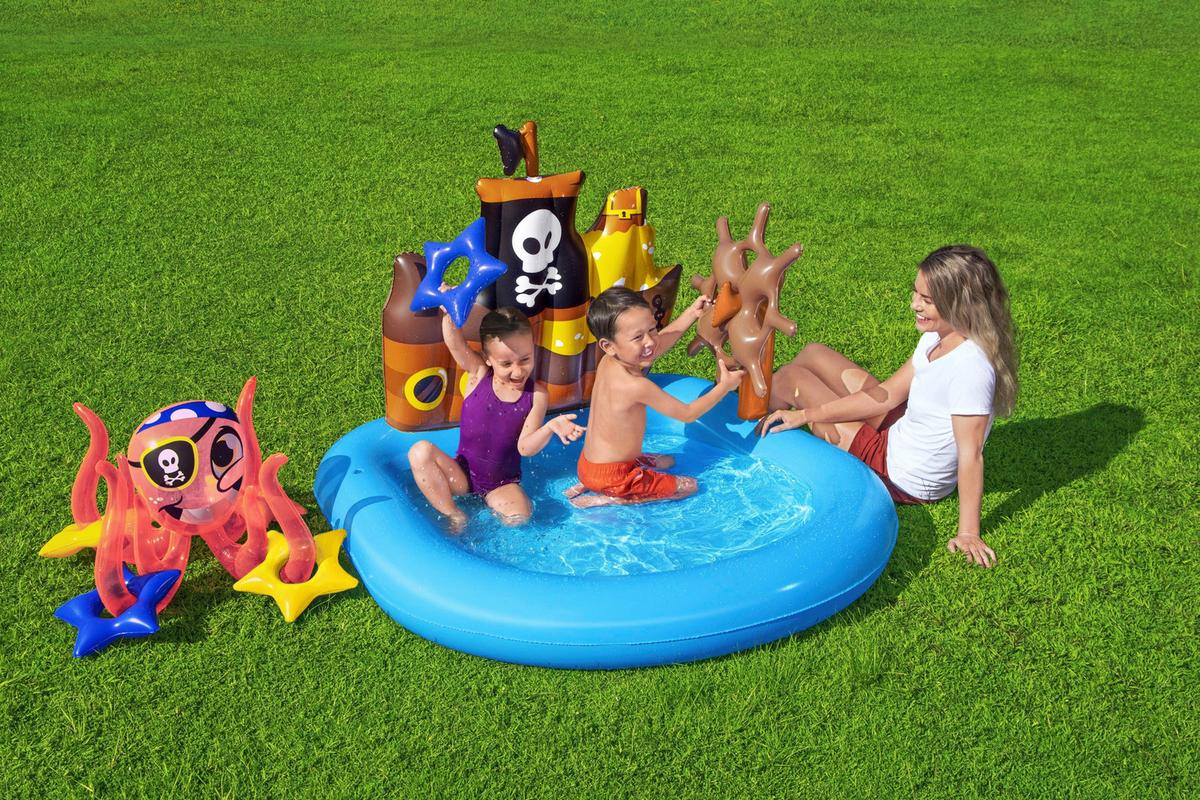 Planschbecken Ships Ahoy Play Center 140x130x104 cm - Blau, Basics, Kunststoff (140/130/104cm) - Bestway