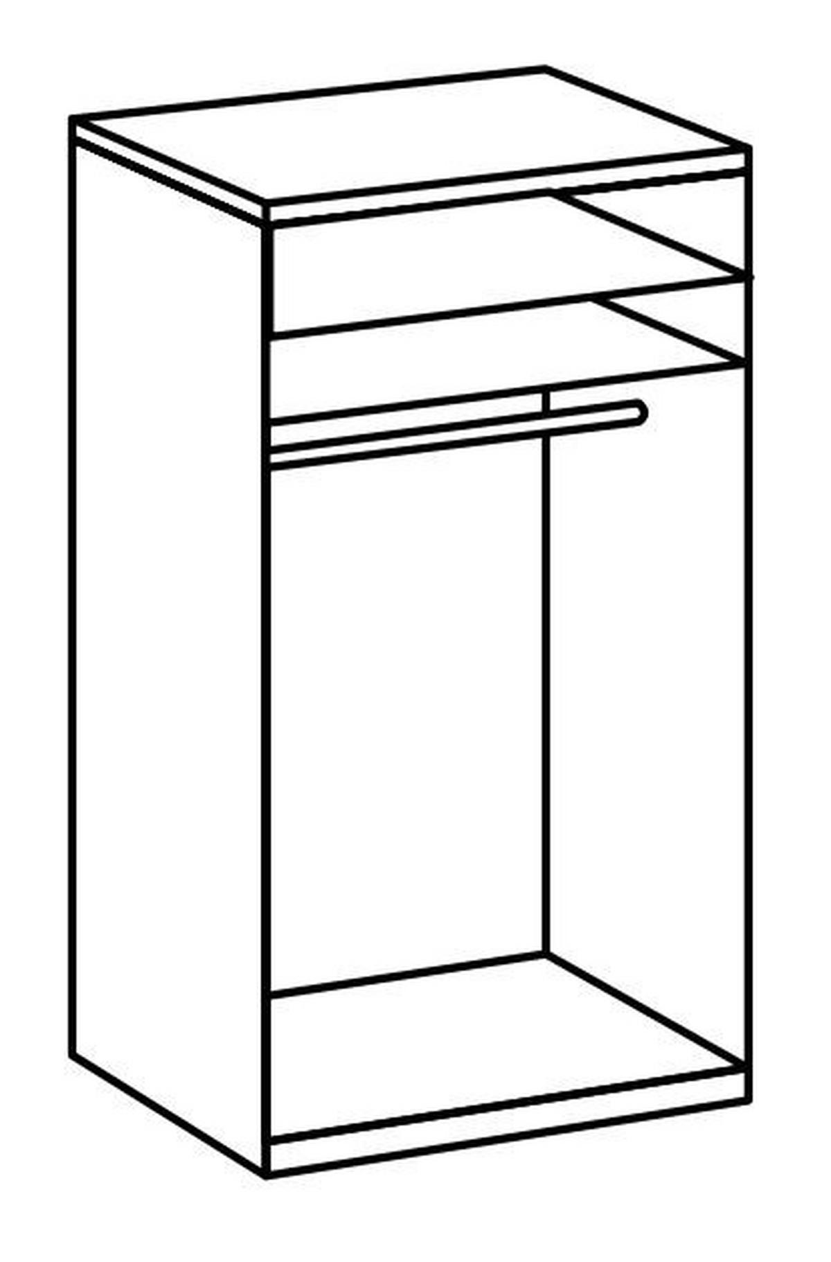 Drehtürenschrank 100cm Level, Grau/weiß - Weiß/Grau, MODERN, Glas/Holzwerkstoff (100/236/58cm) - MID.YOU