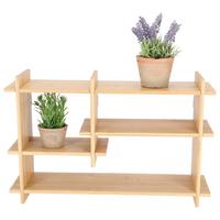 Wandregal Mit Übertopf Bambus Pflanzenregal - Py199 - Hellbraun, LIFESTYLE, Holz (55/15/35cm)