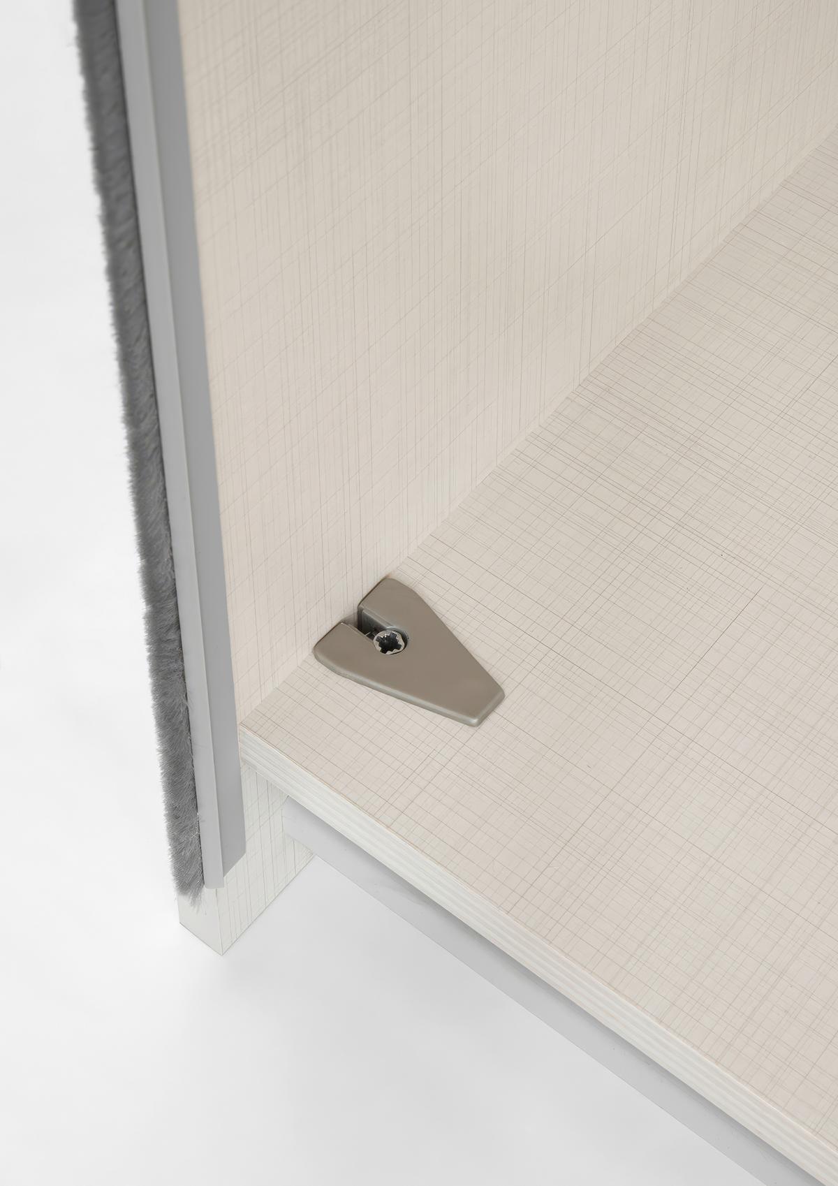 Schwebetürenschrank Lumos Weißglas, B:298cm - Weiß, Trend, Glas/Holzwerkstoff (298/222/68cm) - Luca Bessoni