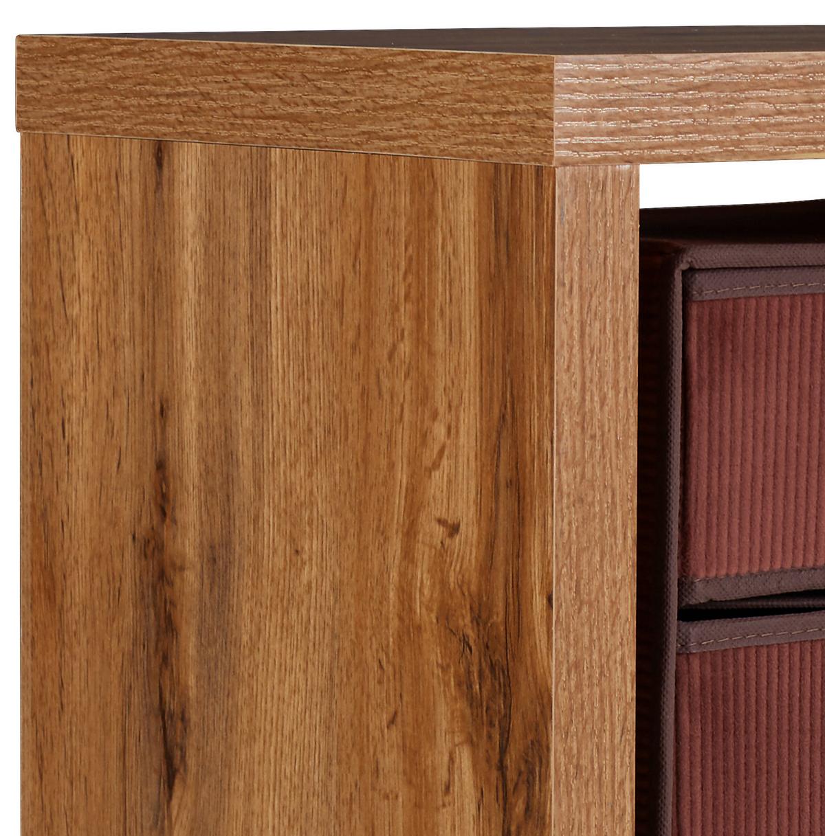 Regal Samy 2 B 112cm, Eiche Dekor - Eichefarben, MODERN, Holzwerkstoff (112/76/37cm)