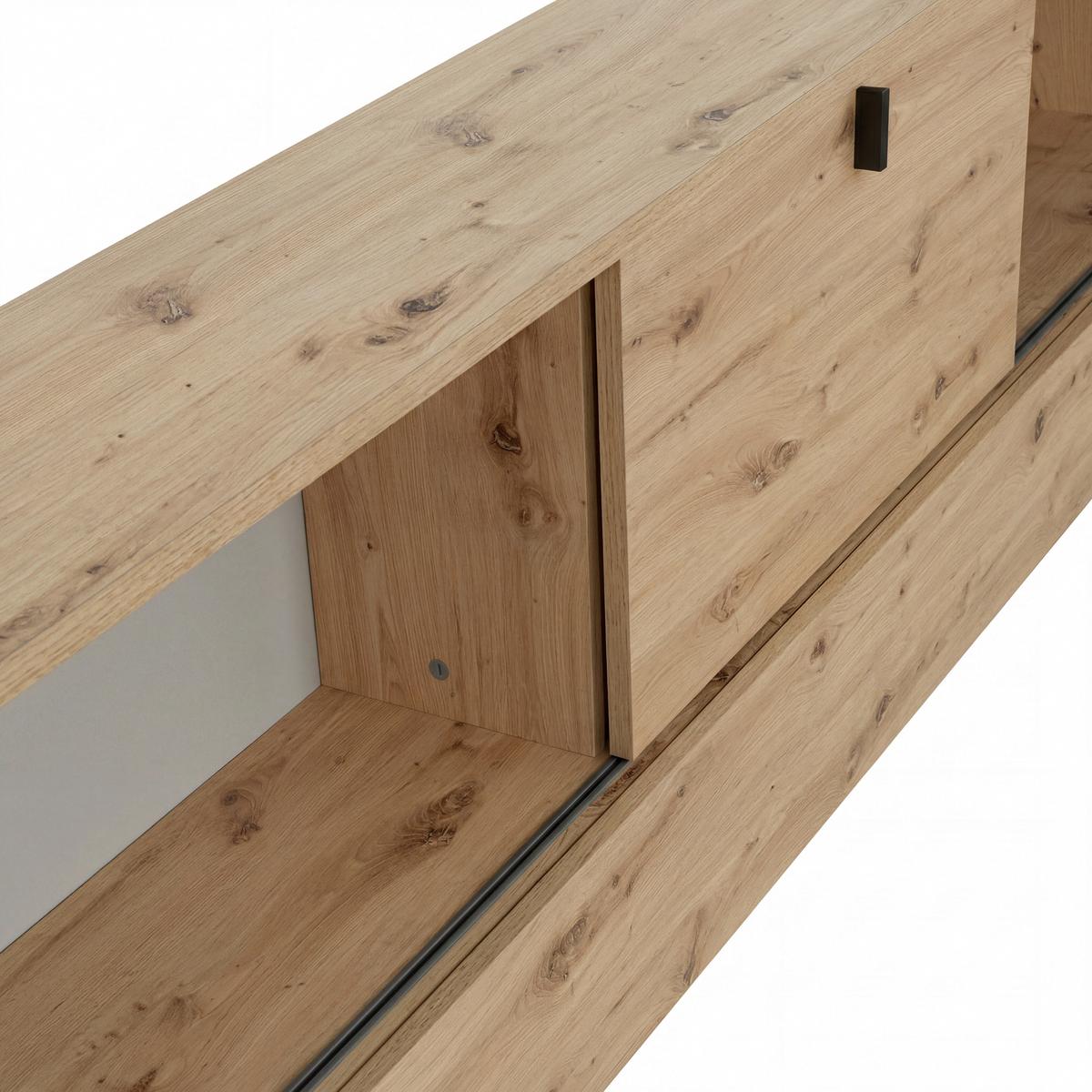 Stauraumbett VIVO Eiche Artisan Dekor 90x200 cm - Eiche Artisan, Basics, Holzwerkstoff (90/200cm)