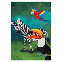 Kinderteppich Tiere Multicolor Dschungel Fieber 80x150 Cm - Multicolor/Grün, Trend, Textil (80/150cm)