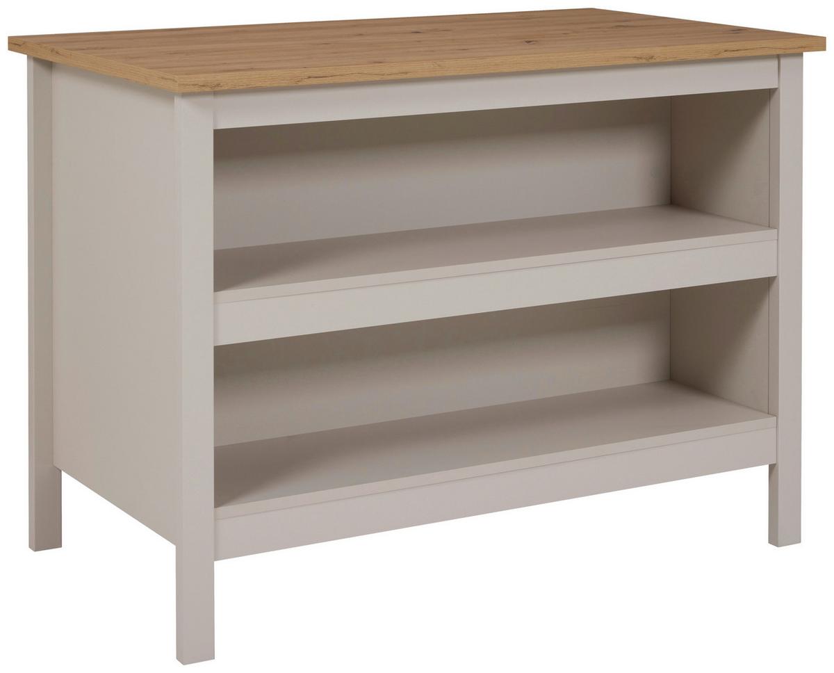 Kücheninsel Sardegna - Kaschmir/Eiche Artisan, ROMANTIK / LANDHAUS, Holzwerkstoff (124/91,5/75cm)