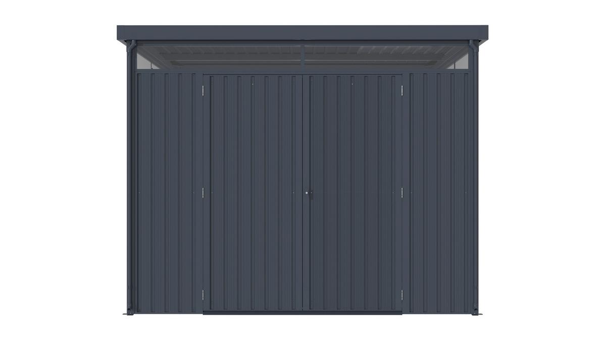 Gartenhaus mit Pultdach 276x226x245 cm - Anthrazit, Basics, Metall (276/226/245cm)