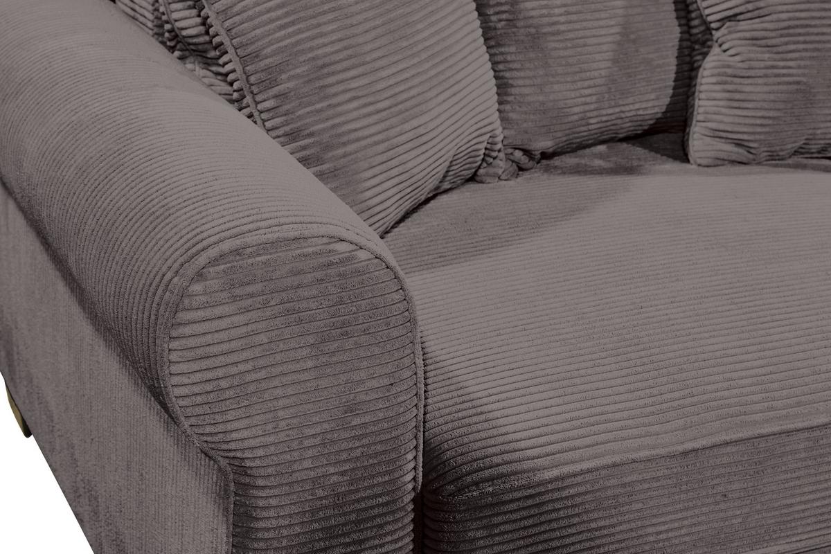 2-Sitzer-Sofa Mit Schlaffunktion Maureen B:250cm - Dunkelgrau/Schwarz, KONVENTIONELL, Textil (250/95/125cm) - MID.YOU