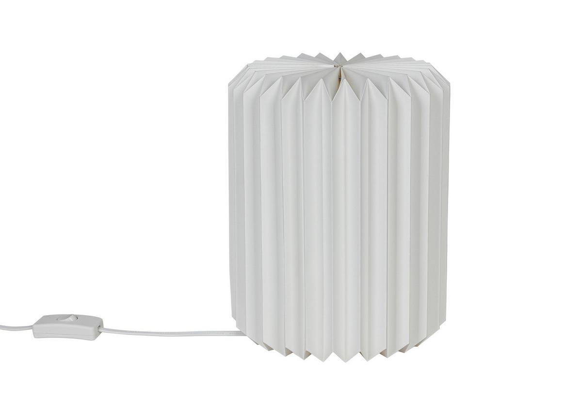 STOLNÁ LAMPA OLGA - biela, Modern, plast/papier (20/20/25cm) - Mömax