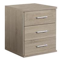 Komoda OSAKA šírka 46cm - farba duba/hliníková, Konventionell, kompozitné drevo/plast (46/55/40cm) - MID.YOU
