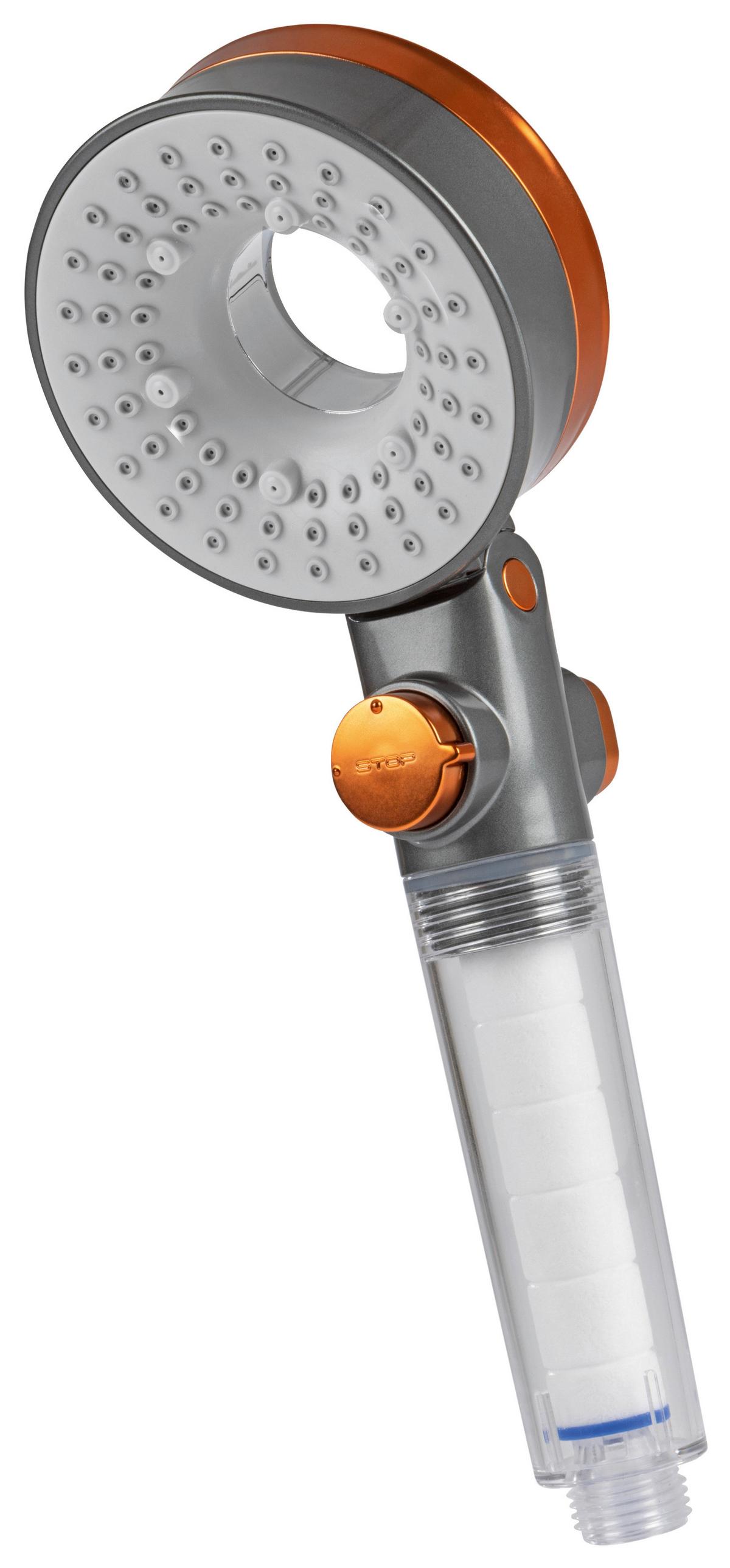 Duschkopf Roberto - Silberfarben, LIFESTYLE, Kunststoff/Metall (26/9,4/5,8cm)