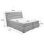 Posteľ Boxspring Penna - béžová, Konvenčný, textil (180/200cm) Posteľ Boxspring Penna - béžová, Konvenčný, textil (180/200cm)
