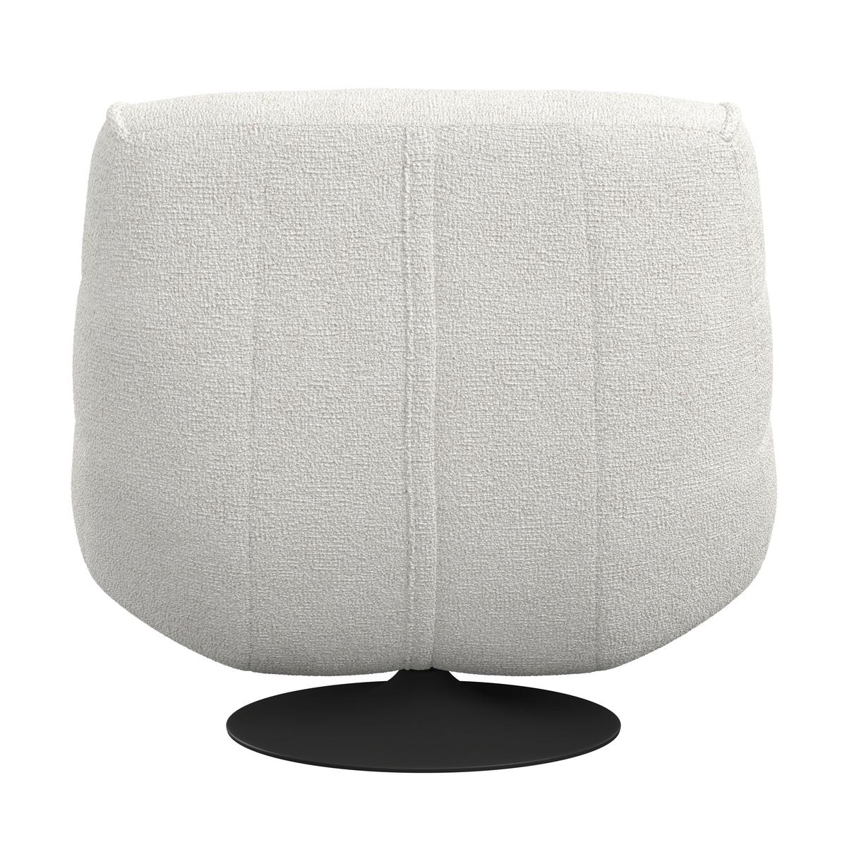 Relaxačné kreslo LORENA, svetlosivé buklé, max. 140 kg - čierna/svetlosivá, Modern, kov/textil (101/83/95cm) - Bessagi Home