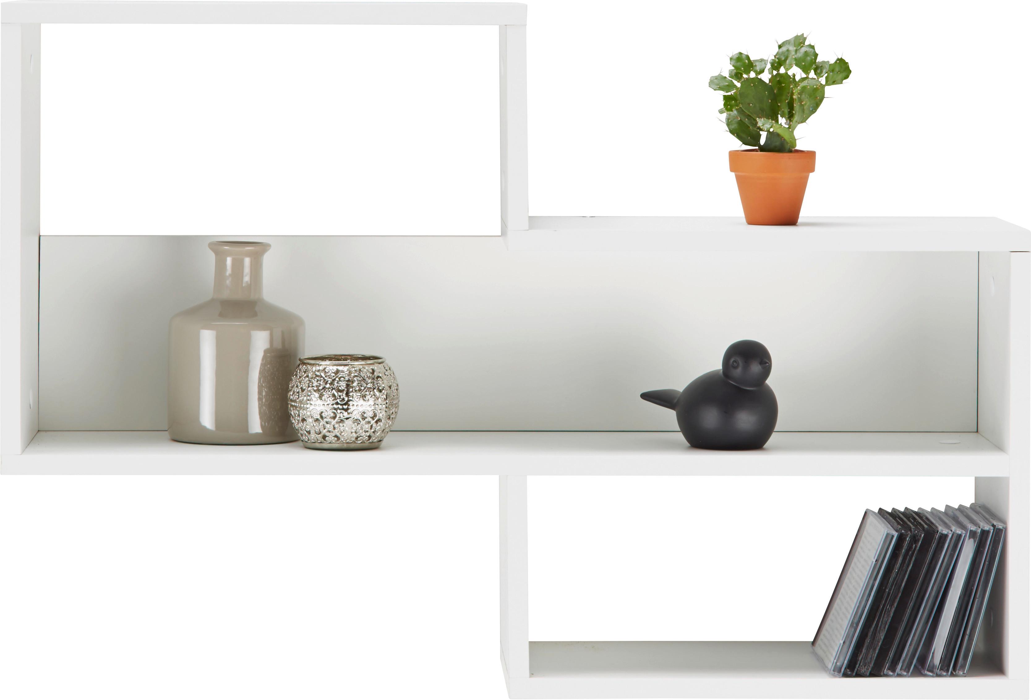 NÁSTĚNNÝ REGÁL DREAM - bílá, Moderní, dřevo (80/55/20cm) - Mömax