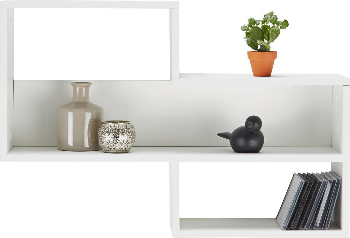 NÁSTĚNNÝ REGÁL DREAM - bílá, Moderní, dřevo (80/55/20cm) - Mömax