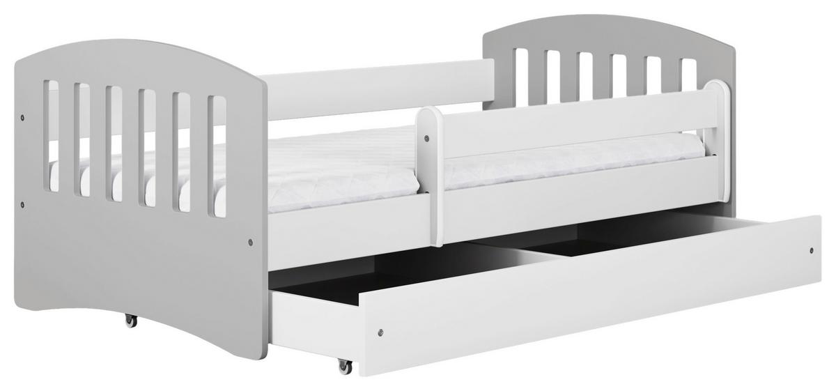 KINDER-/JUNIORBETT Classic Grau/Weiß 80x160cm - Birkefarben/Weiß, MODERN, Holz/Holzwerkstoff (80/160cm) - MID.YOU