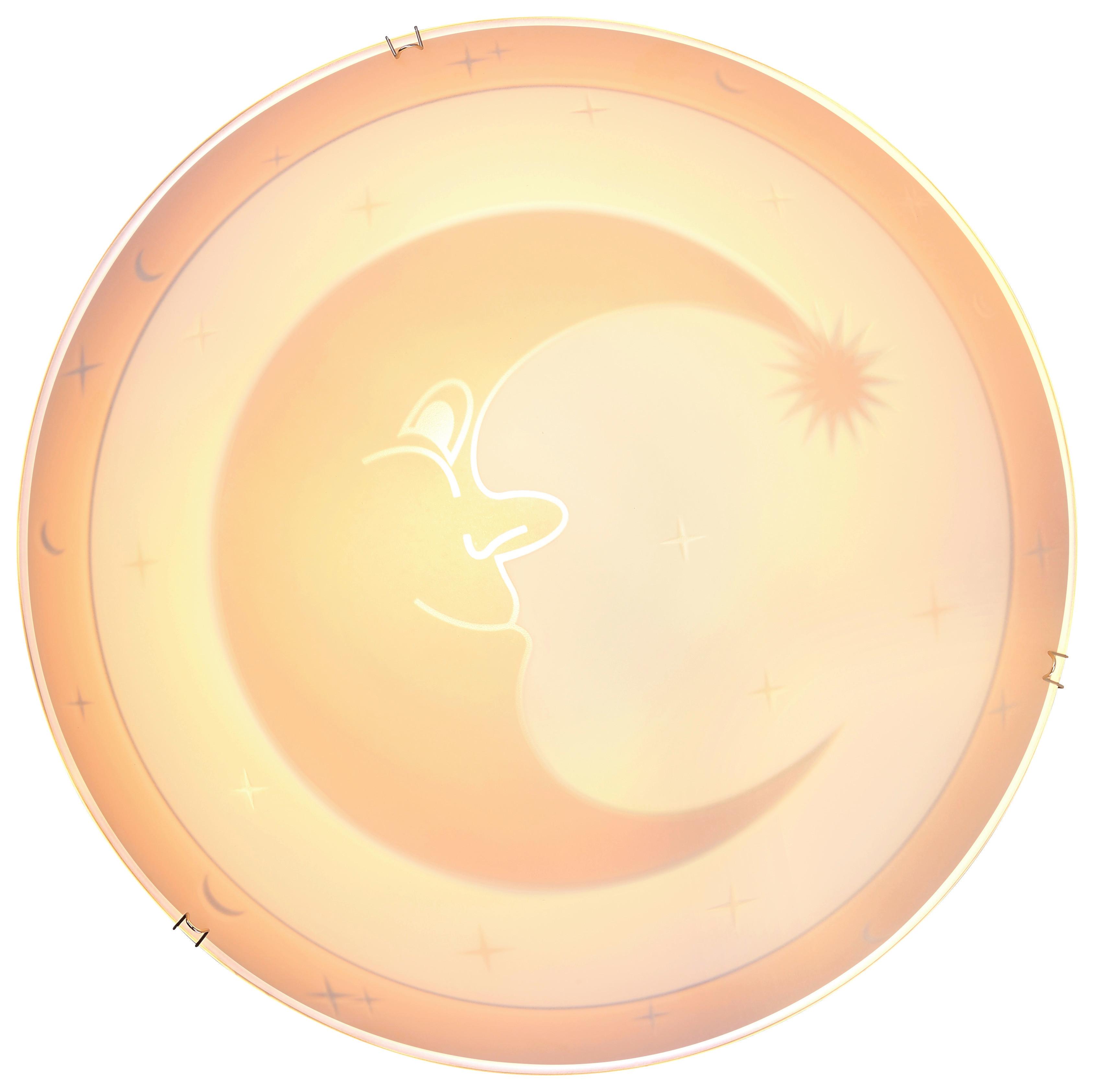 Deckenleuchte MOONSTAR mit Mondmotiv in Pink