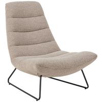 SESSEL MILFORD - Beige/Schwarz, Design, Textil (82,5/97/93cm) - Livetastic