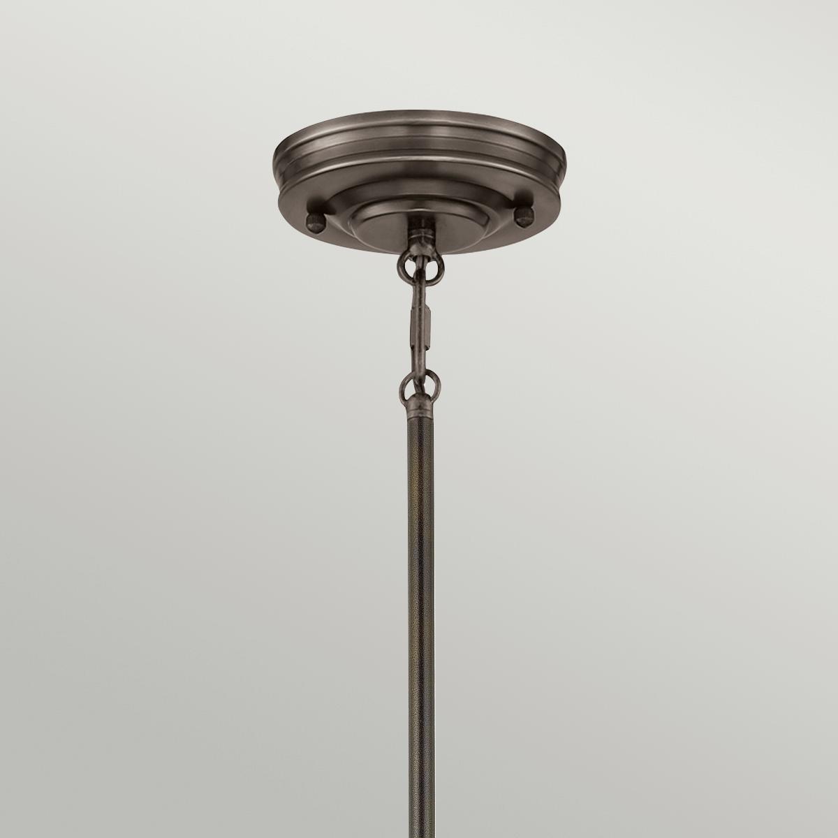 Hängeleuchte H: ca. 31,4 cm 1-Flammig Bronzefarben - Bronzefarben, Design, Glas/Metall (20.3/31.4cm) - Elstead Lighting
