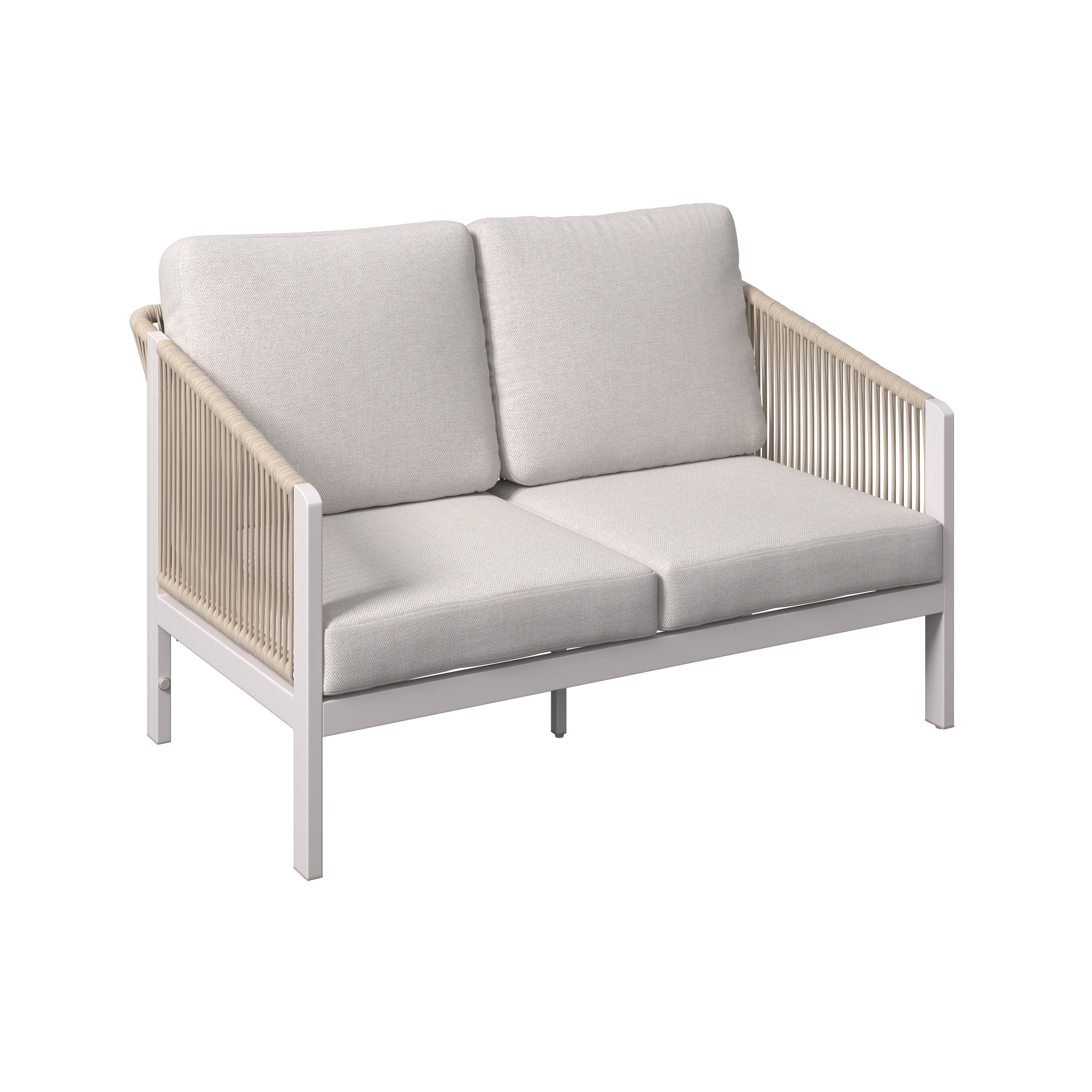 Loungesofa Palma - Beige/Lavagrau, MODERN, Kunststoff/Textil (123/67/80cm) - Beldano