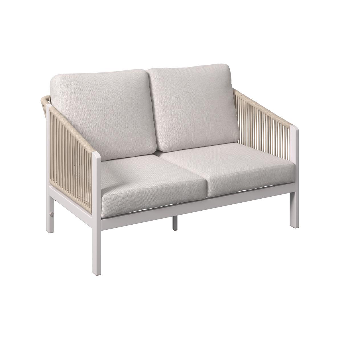 Loungesofa Palma - Beige/Lavagrau, MODERN, Kunststoff/Textil (123/67/80cm) - Beldano