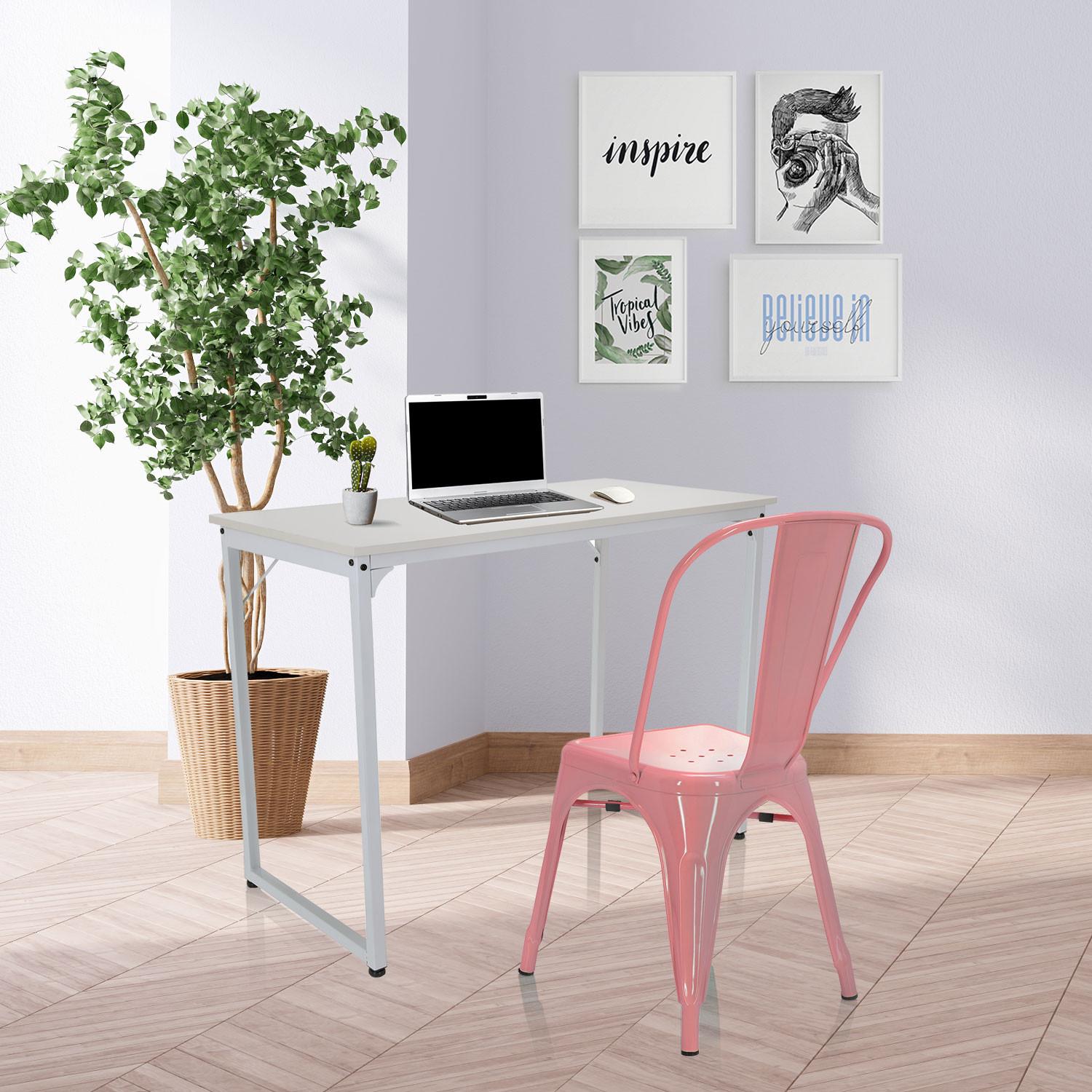 Stuhl Vantaggio Comfort Stapelbar Rosa Bis 150 Kg - Rosa, Basics, Metall (44/84/54cm) - MID.YOU